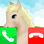 icon fake call horse game care