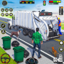 icon City Trash Truck Driving