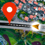 icon GPS Satellite Map Route Finder